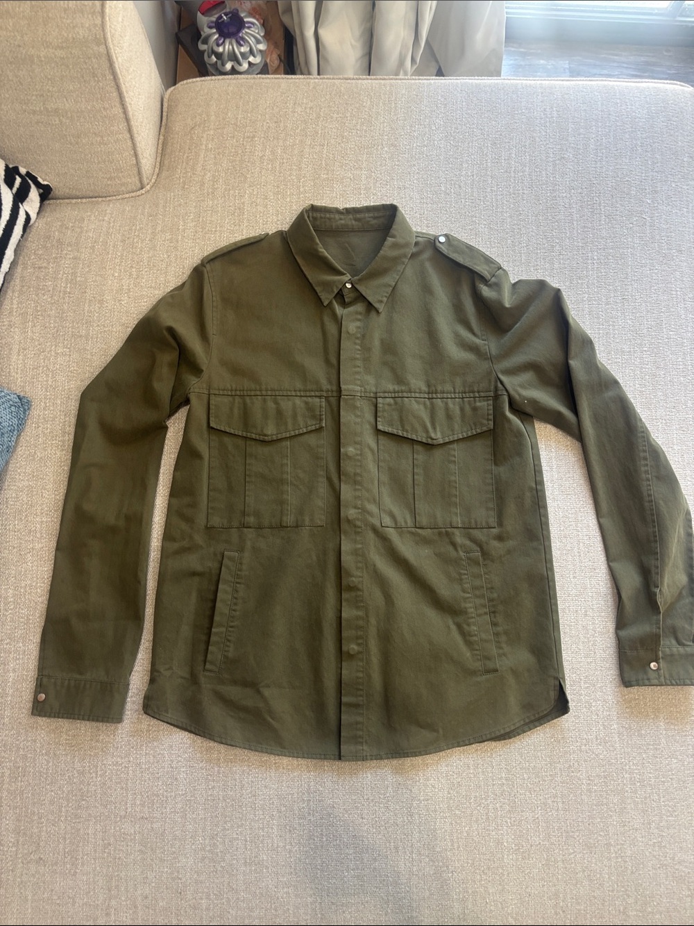 Olive green over shirt